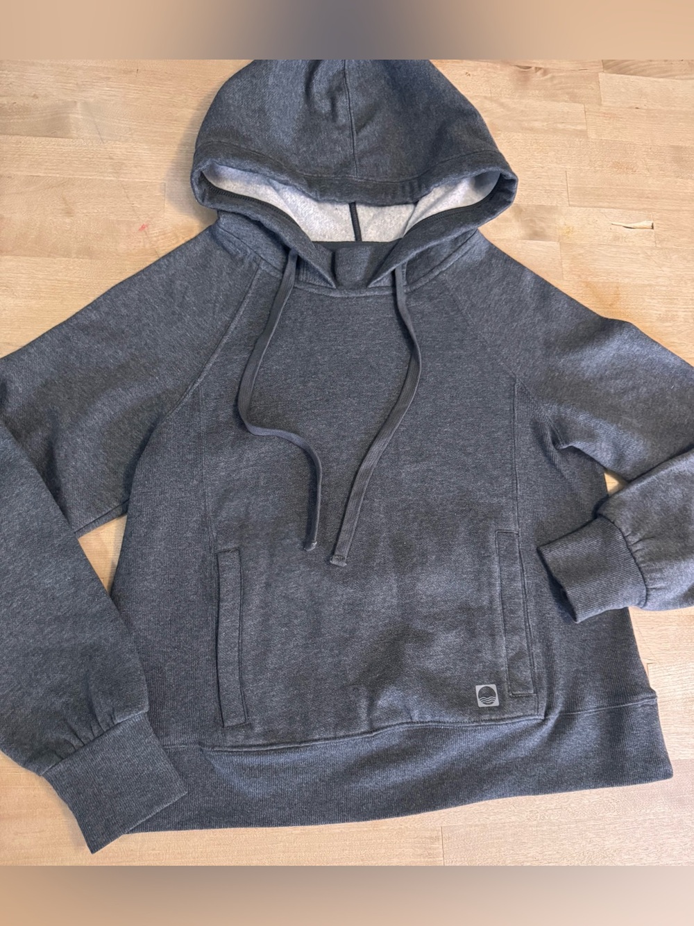 Daily practice anthropologie Gray cotton Hoodie with Front Pocket